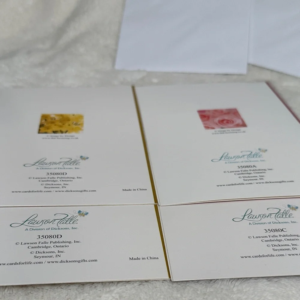 Lawson Falle Scripture Inspirational Cards Envelope Couples Floral Set Of 4 NWOT